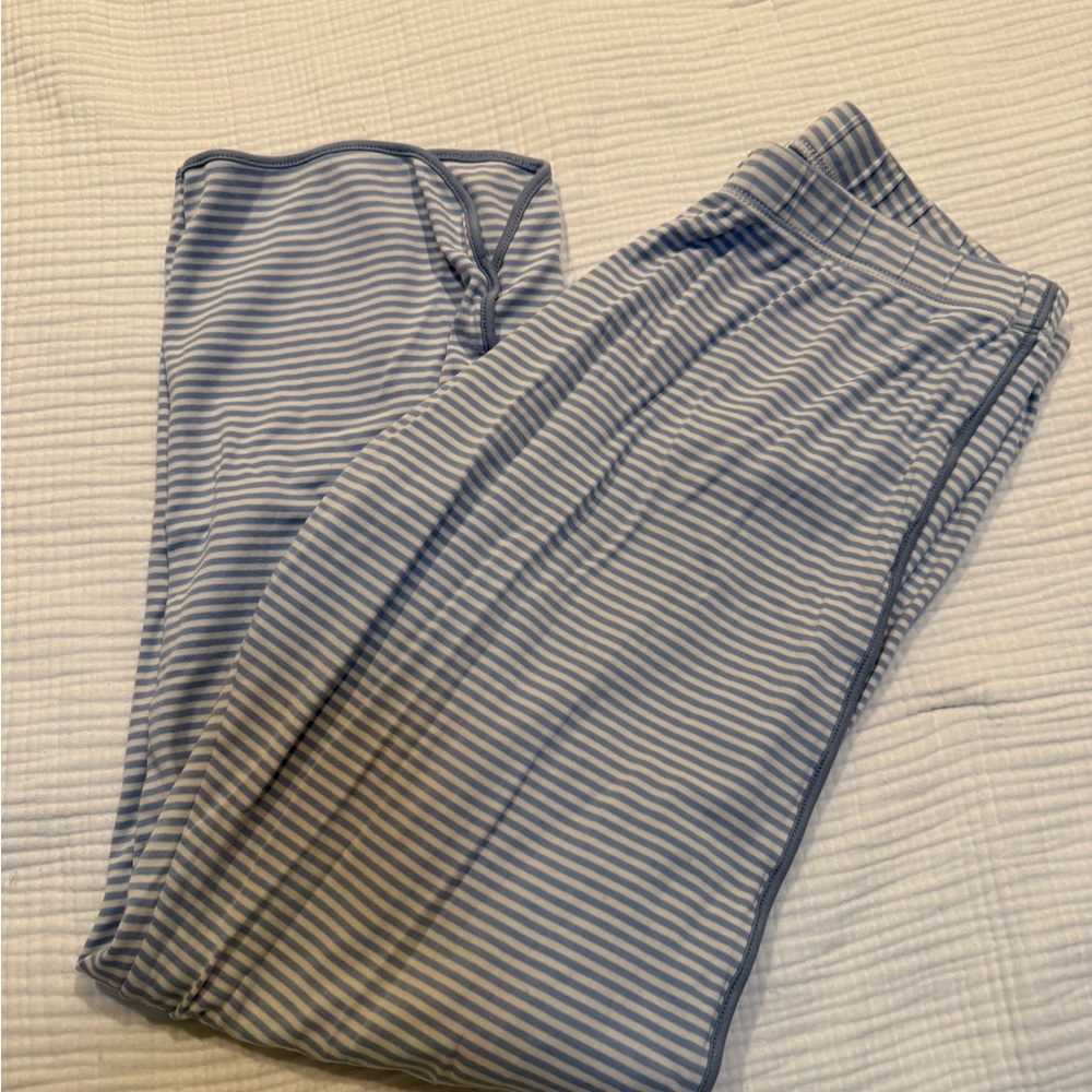 Lake Pajama Pants Size Medium Periwinkle Stripe (Hydrangea)